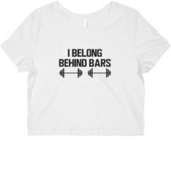 Ladies Slim Fit Crop Top Tee