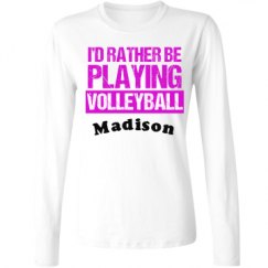 Ladies Relaxed Fit Basic Long Sleeve Tee