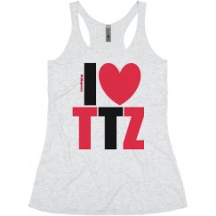 Ladies Slim Fit Super Soft Racerback Triblend Tank