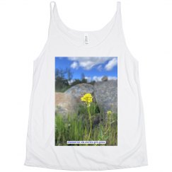 Yellow Bud Nature Photo Lucy LaRue Slouchy Tank Top