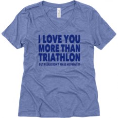 Ladies Relaxed Fit Super Soft Triblend V-Neck Tee