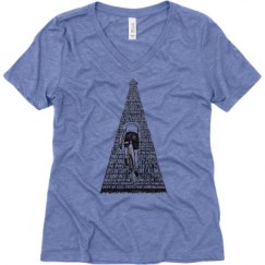 Ladies Relaxed Fit Super Soft Triblend V-Neck Tee