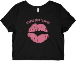 Ladies Slim Fit Crop Top Tee