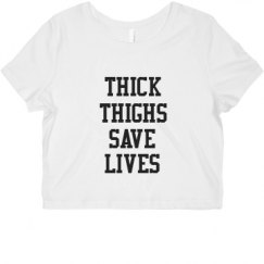 Ladies Slim Fit Crop Top Tee