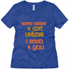 Ladies Relaxed Fit V-Neck Tee