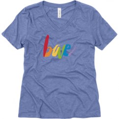Ladies Relaxed Fit Super Soft Triblend V-Neck Tee