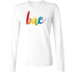 Ladies Relaxed Fit Basic Long Sleeve Tee