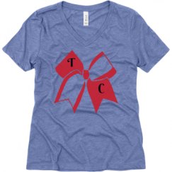Ladies Relaxed Fit Super Soft Triblend V-Neck Tee