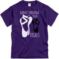 Purple tee w/dance shoes graphic 