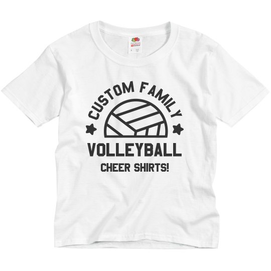 Custom Family Volleyball Cheer Youth Basic Promo T-Shirt