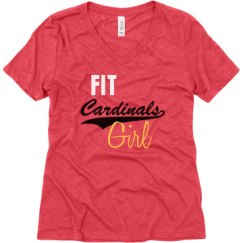 Ladies Relaxed Fit Super Soft Triblend V-Neck Tee