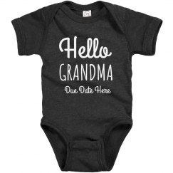 Custom Pregnancy Announcement Hello Grandma