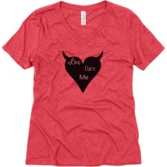 Ladies Relaxed Fit Super Soft Triblend V-Neck Tee