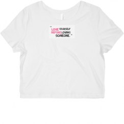 Ladies Slim Fit Crop Top Tee