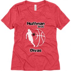 Ladies Relaxed Fit Super Soft Triblend V-Neck Tee