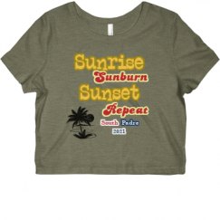 Ladies Slim Fit Crop Top Tee