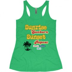Ladies Slim Fit Super Soft Racerback Triblend Tank