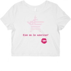 Ladies Slim Fit Crop Top Tee