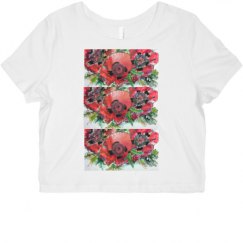 Ladies Slim Fit Crop Top Tee