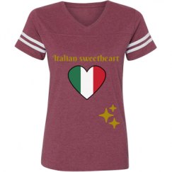 Ladies Relaxed Fit Vintage Sports Tee