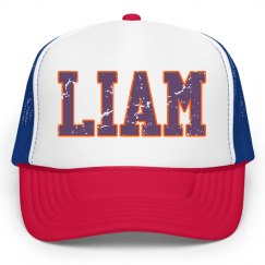 Liam Orange distressed hat 