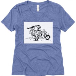 Ladies Relaxed Fit Super Soft Triblend V-Neck Tee