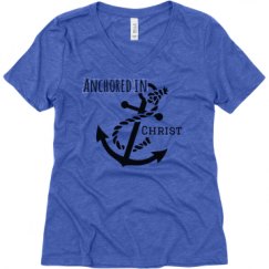 Ladies Relaxed Fit Super Soft Triblend V-Neck Tee