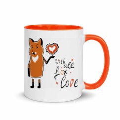 11oz Ceramic Mug with Color Inside