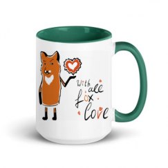 15oz Ceramic Mug with Color Inside