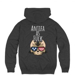 Antifa as Fuck Hoodie (kitty)