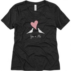 Ladies Relaxed Fit Super Soft Triblend V-Neck Tee