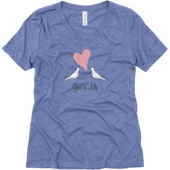 Ladies Relaxed Fit Super Soft Triblend V-Neck Tee