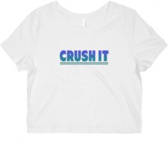 Ladies Slim Fit Crop Top Tee