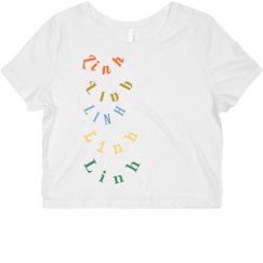 Ladies Slim Fit Crop Top Tee