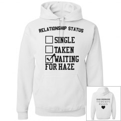 WAITING FOR HAZE ADAMS WHITE HOODIE