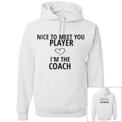 NICE TO MEET YOU PLAYER white hoodie