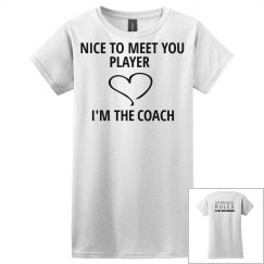 NICE TO MEET YOU PLAYER white T-shirt