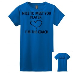 NICE TO MEET YOU PLAYER blue T-shirt