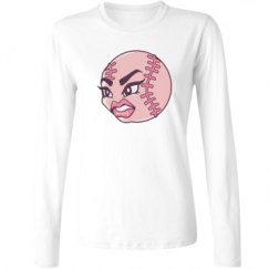 Ladies Relaxed Fit Basic Long Sleeve Tee