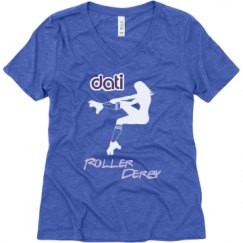 Ladies Relaxed Fit Super Soft Triblend V-Neck Tee