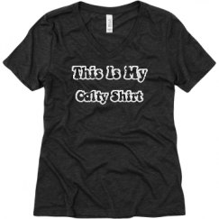 Ladies Relaxed Fit Super Soft Triblend V-Neck Tee