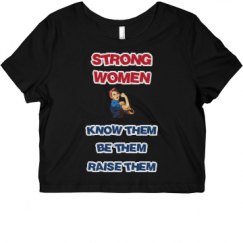 Ladies Slim Fit Crop Top Tee