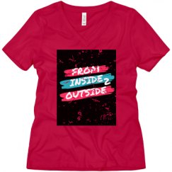 Ladies Relaxed Fit V-Neck Tee