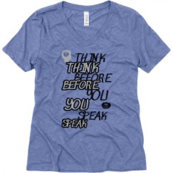 Ladies Relaxed Fit Super Soft Triblend V-Neck Tee