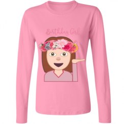 Ladies Relaxed Fit Basic Long Sleeve Tee