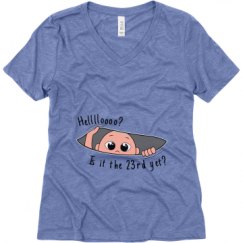 Ladies Relaxed Fit Super Soft Triblend V-Neck Tee