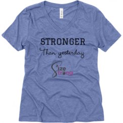 Ladies Relaxed Fit Super Soft Triblend V-Neck Tee