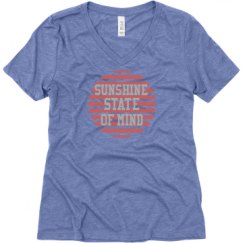 Ladies Relaxed Fit Super Soft Triblend V-Neck Tee
