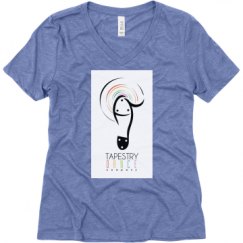 Ladies Relaxed Fit Super Soft Triblend V-Neck Tee