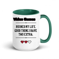 15oz Ceramic Mug with Color Inside